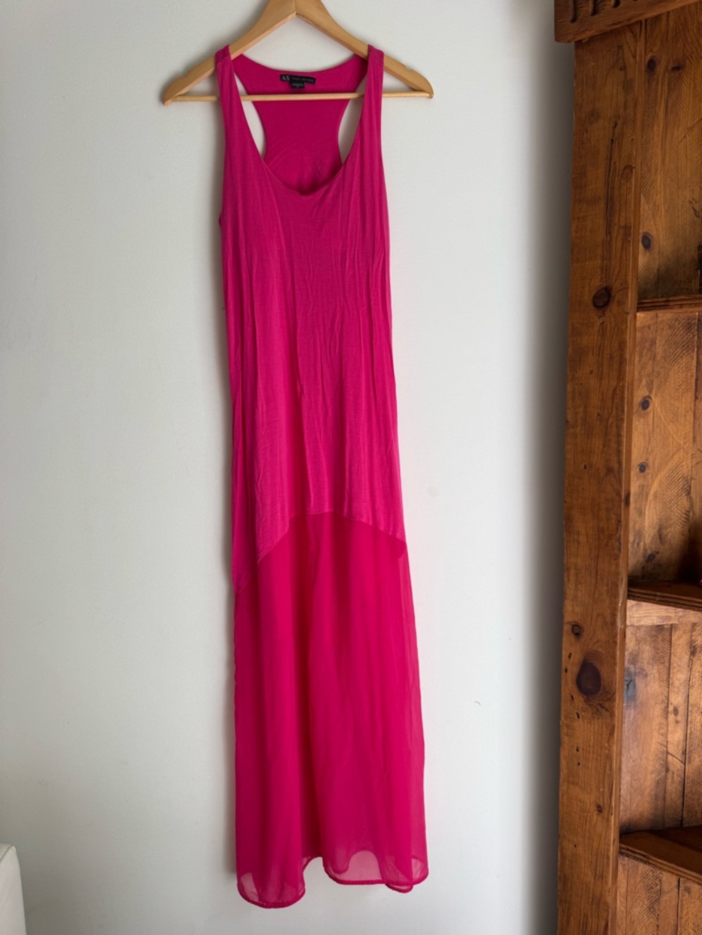 Armani Exchange Pink Racerback Tank Long Dress Size M